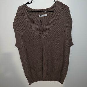 Zara oversized knit vest
